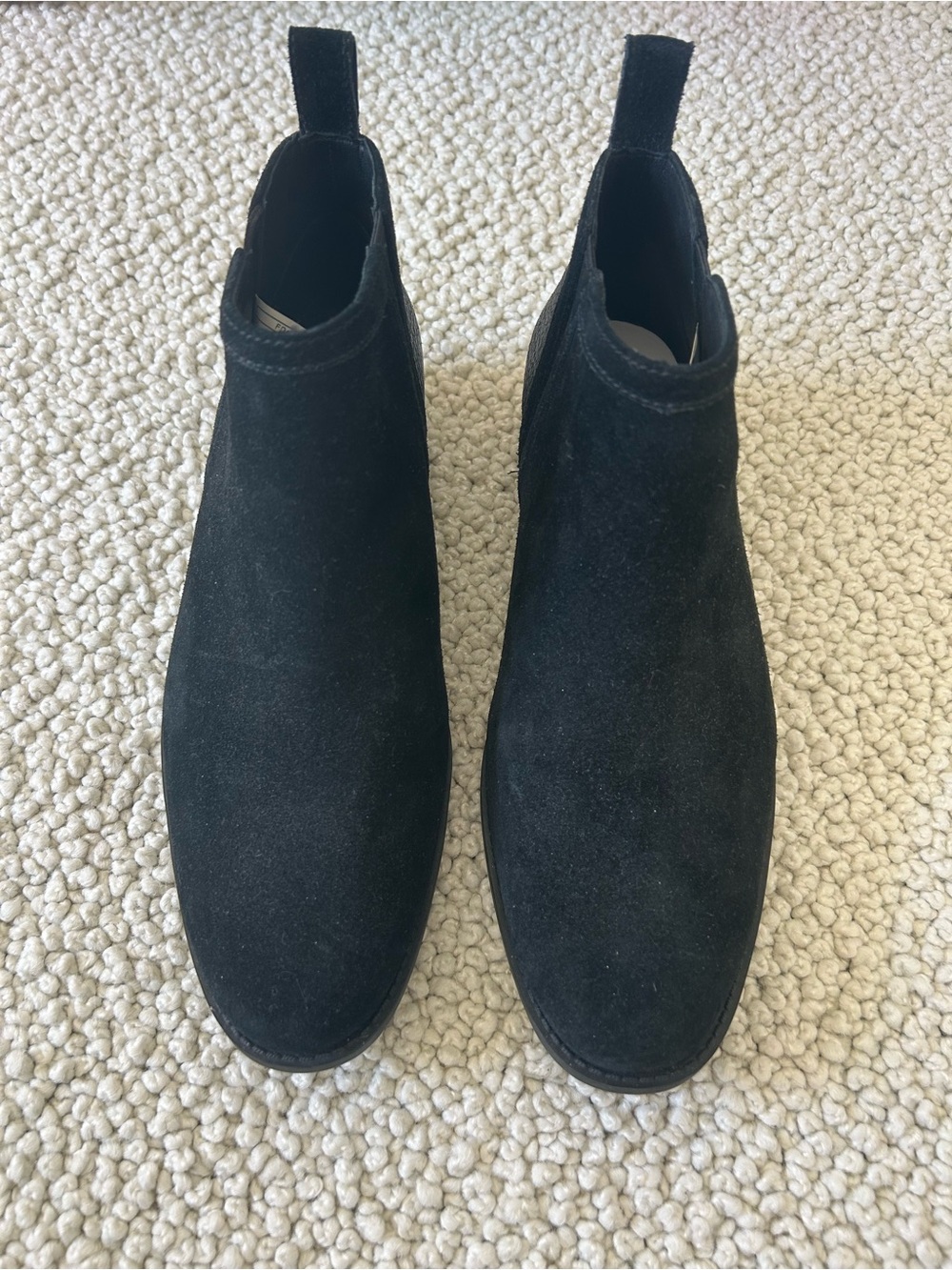UGG Black Suede/Leather Women's Chelsea Ankle Boots-Size 9